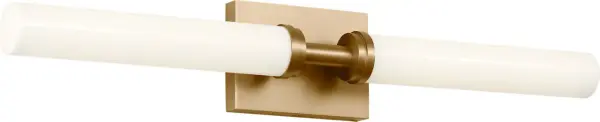 Coles 30" LED Vanity Light in Satin Brass - Image 4