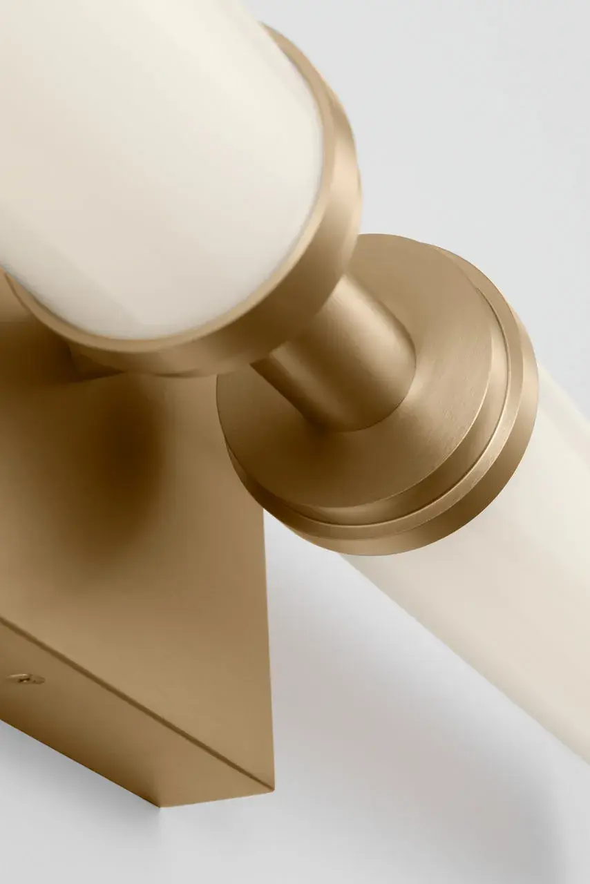 Coles 30" LED Vanity Light in Satin Brass - Image 7