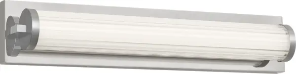 The Weston 22" LED Vanity combines contemporary linear design with practical functionality. Its ribbed glass diffuser softens glare while the dedicated LED technology provides energy-efficient ambient lighting perfect for daily grooming tasks.