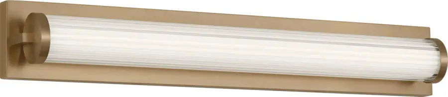 Weston 28" LED Vanity Light in Satin Brass - Image 1