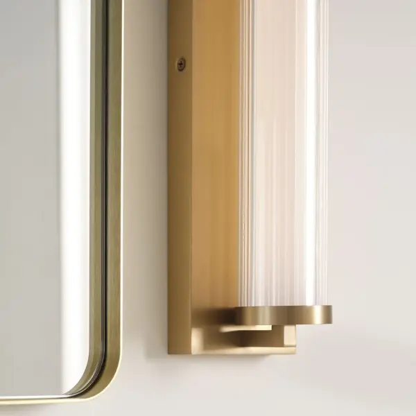 Weston 28" LED Vanity Light in Satin Brass - Image 9