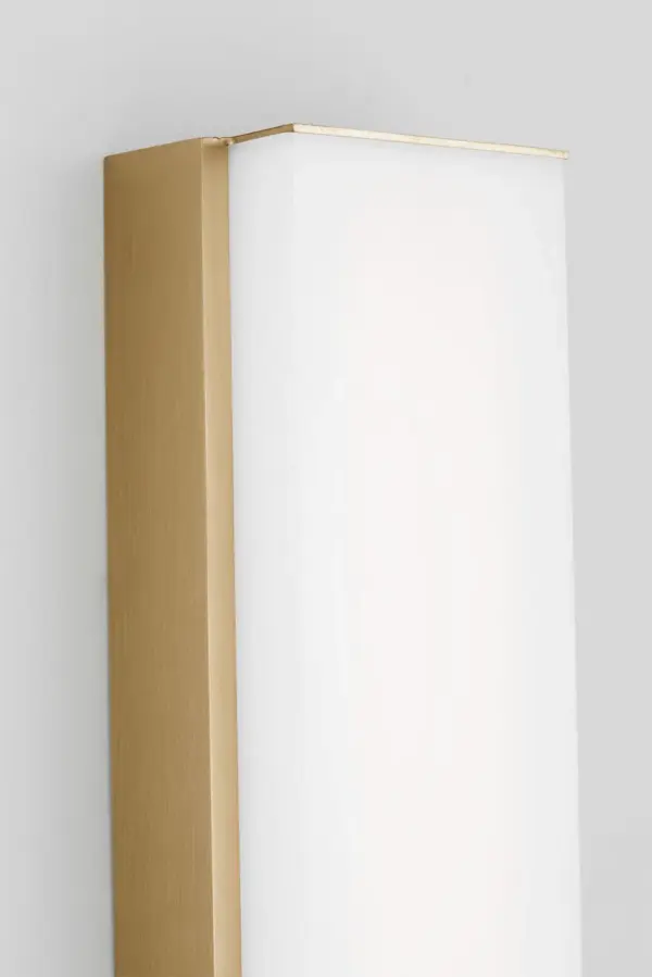 Panna 30" LED Vanity Light in Satin Brass - Image 6