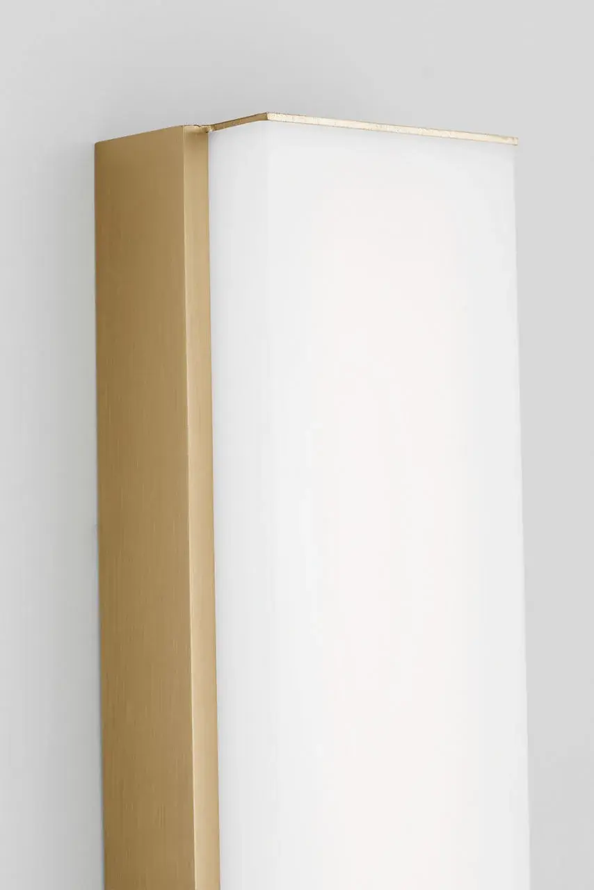 Panna 30" LED Vanity Light in Satin Brass - Image 6