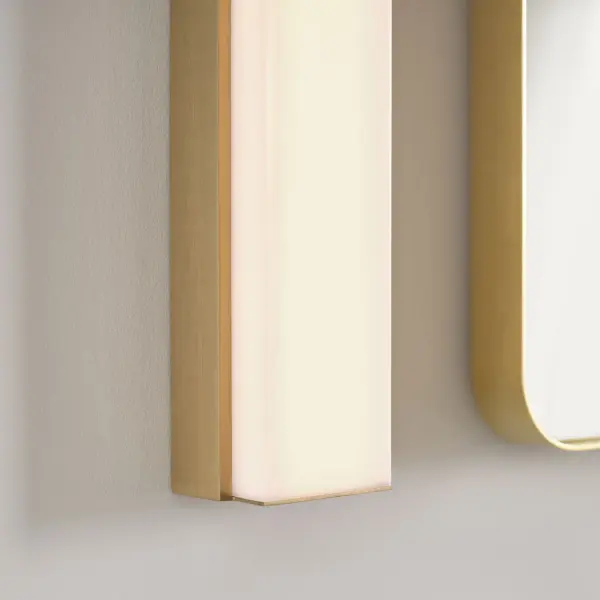 Panna 30" LED Vanity Light in Satin Brass - Image 9