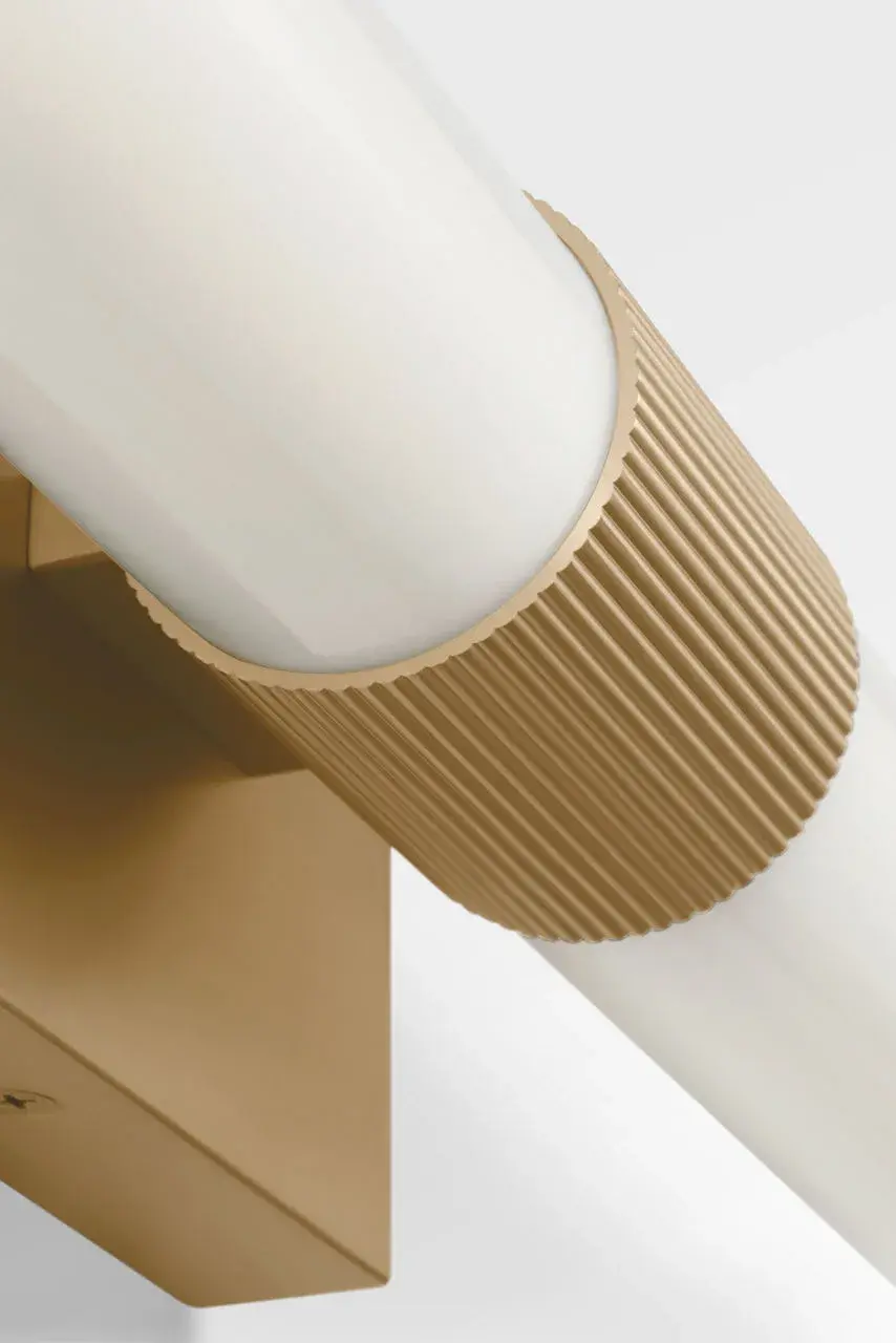 Sarco 24" LED Vanity Light in Satin Brass - Image 3