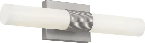 The Sarco 18" LED Vanity combines clean lines with architectural texture for a timeless contemporary look. Its brushed nickel finish offers versatility while LED technology provides energy-efficient illumination.