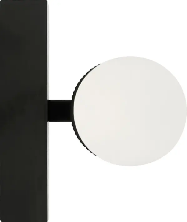 The Sarco 30" LED Vanity brings architectural sophistication to bathroom lighting with its distinctive dual-cylinder geometry and refined band accent. Energy-efficient LED technology meets modern design. - alternate view