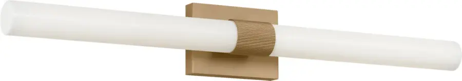 Sarco 36" LED Vanity Light in Satin Brass - Image 1