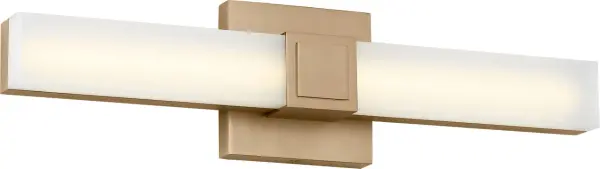 The Fentress 18" LED Vanity delivers clean, contemporary lighting with its low-profile rectangular design and warm Satin Brass finish. Perfect for modern bathrooms seeking efficient LED illumination with minimalist style.