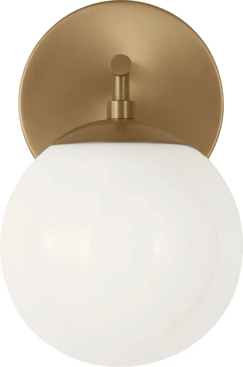 Nube One Light Vanity in Satin Brass - Image 1