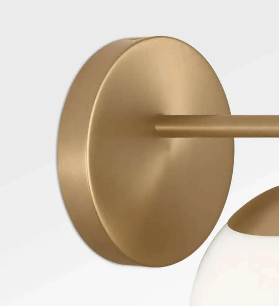 Nube One Light Vanity in Satin Brass - Image 2
