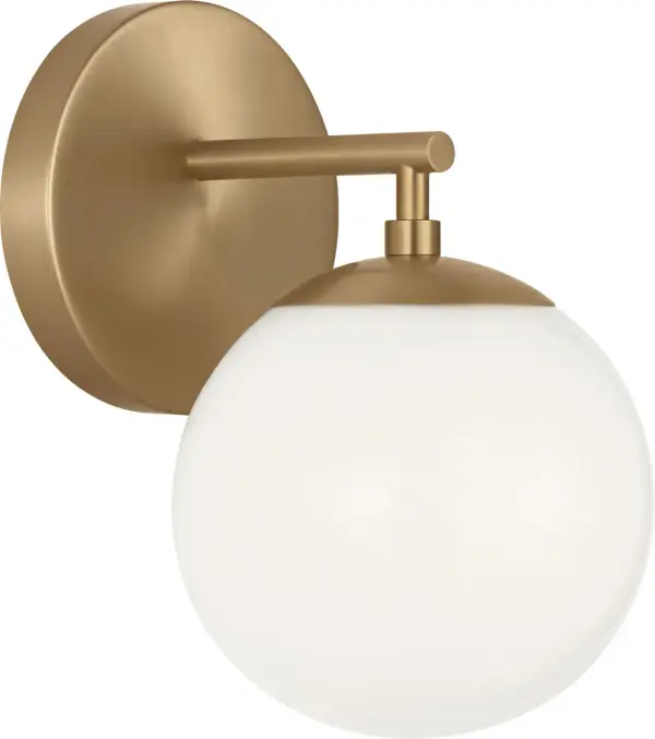 Nube One Light Vanity in Satin Brass - Image 4