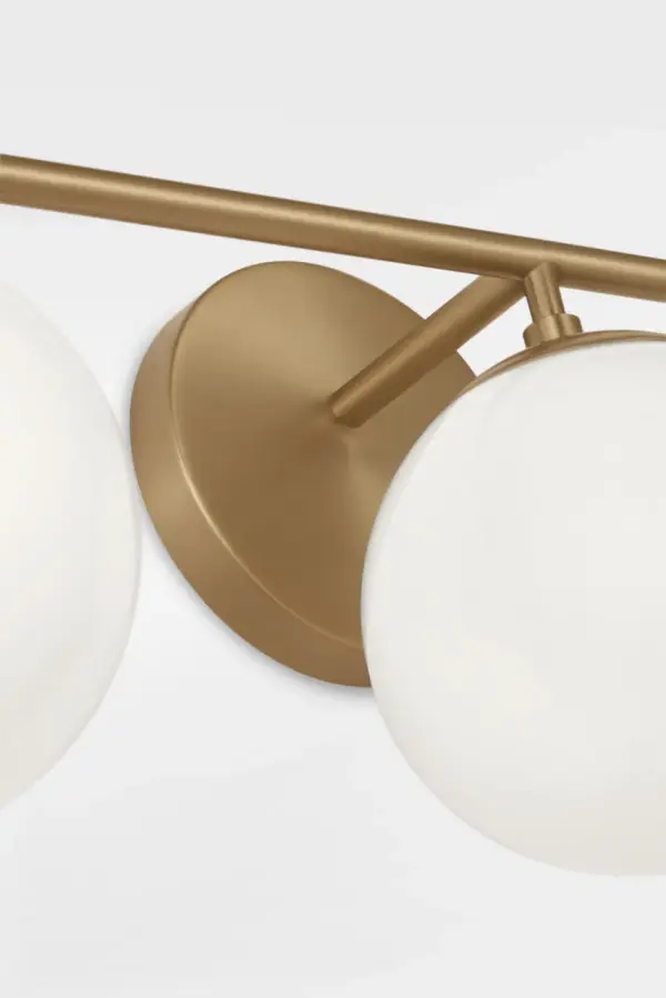 Nube Three Light Vanity in Satin Brass - Image 4