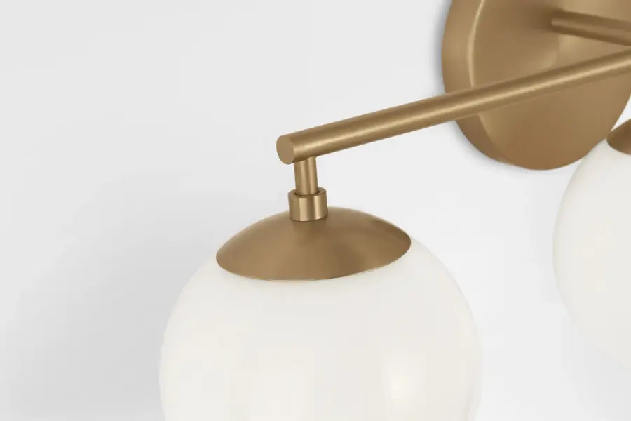 Nube Three Light Vanity in Satin Brass - Image 2