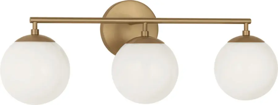 Nube Three Light Vanity in Satin Brass - Image 3