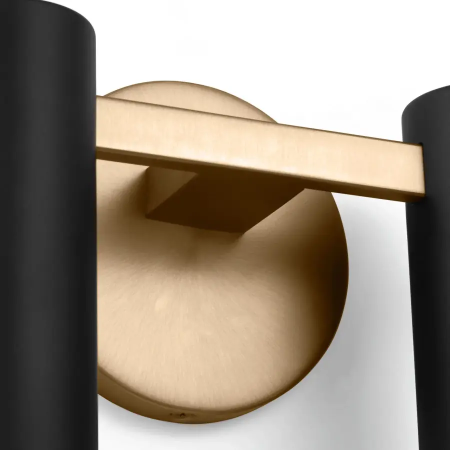 Zentro Four Light Vanity in Satin Brass - Image 2