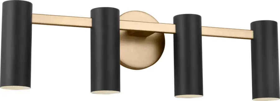 Zentro Four Light Vanity in Satin Brass - Image 3