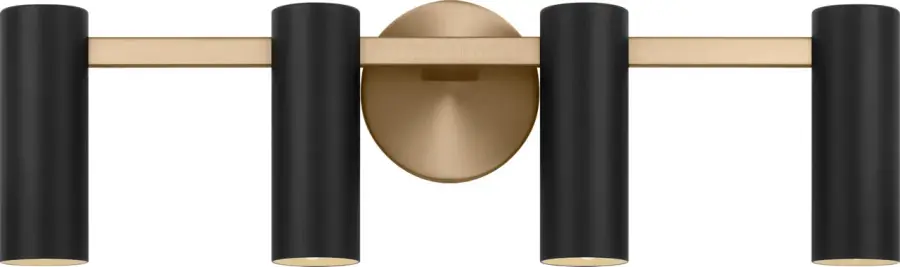 Zentro Four Light Vanity in Satin Brass - Image 4