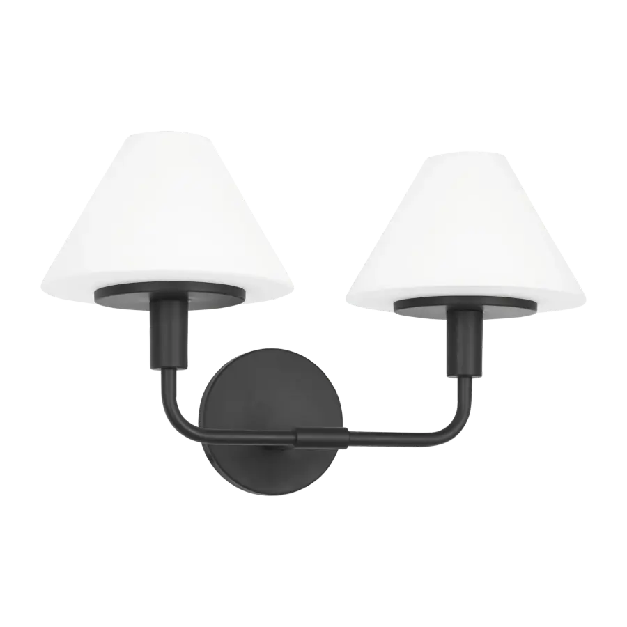 Mendota Medium Sconce in Midnight Black - Image 2
