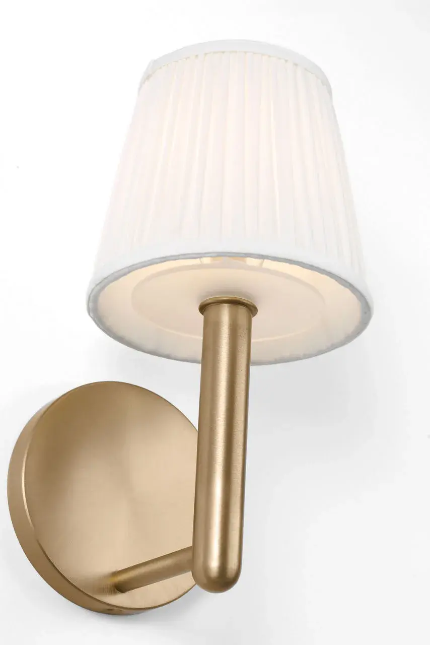 Vilera One Light Sconce in Satin Brass - Image 3