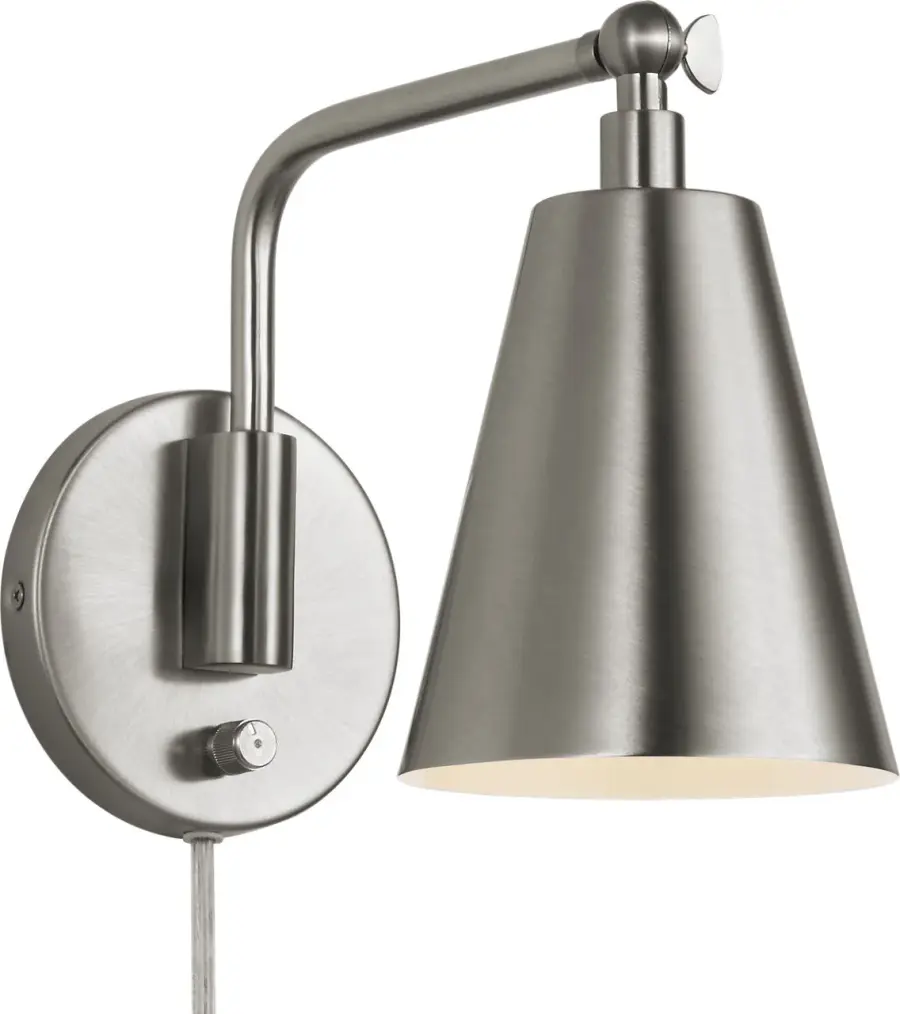 Drae One Light Task Sconce in Burnished Brass - Image 1