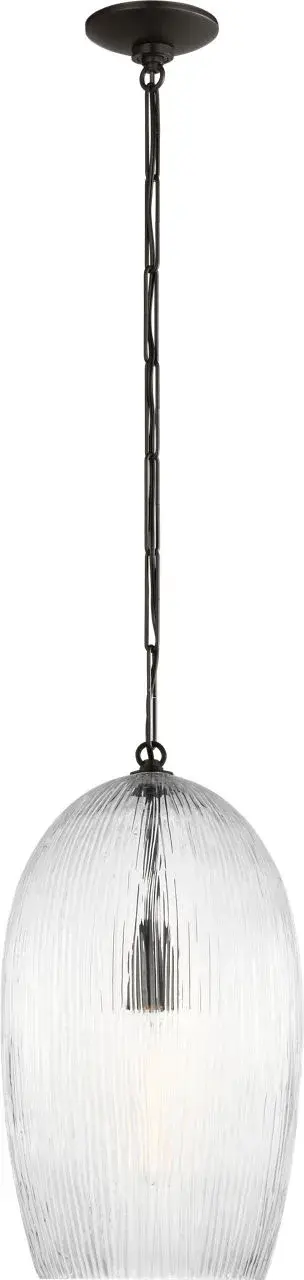 Serafina 11" Pendant in Aged Iron - Image 1