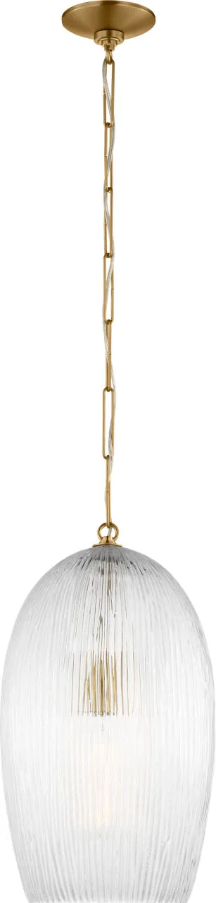 Serafina 11" Pendant in Burnished Brass