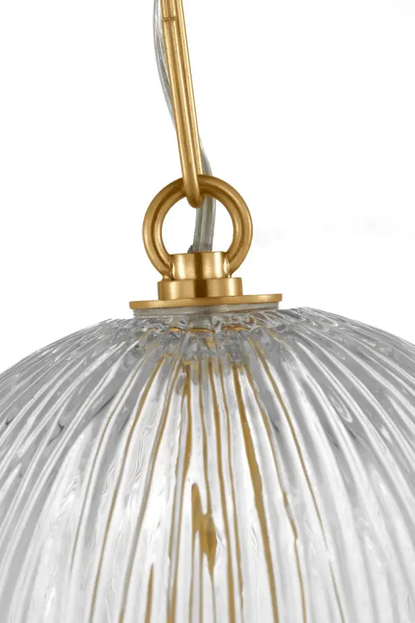 Serafina 11" Pendant in Burnished Brass - Image 3