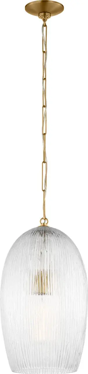 Serafina 11" Pendant in Burnished Brass - Image 4