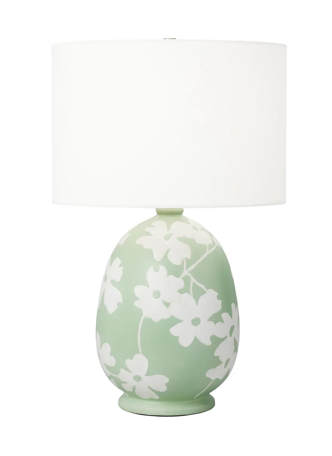 Lila One Light Table Lamp in Semi Matte Green