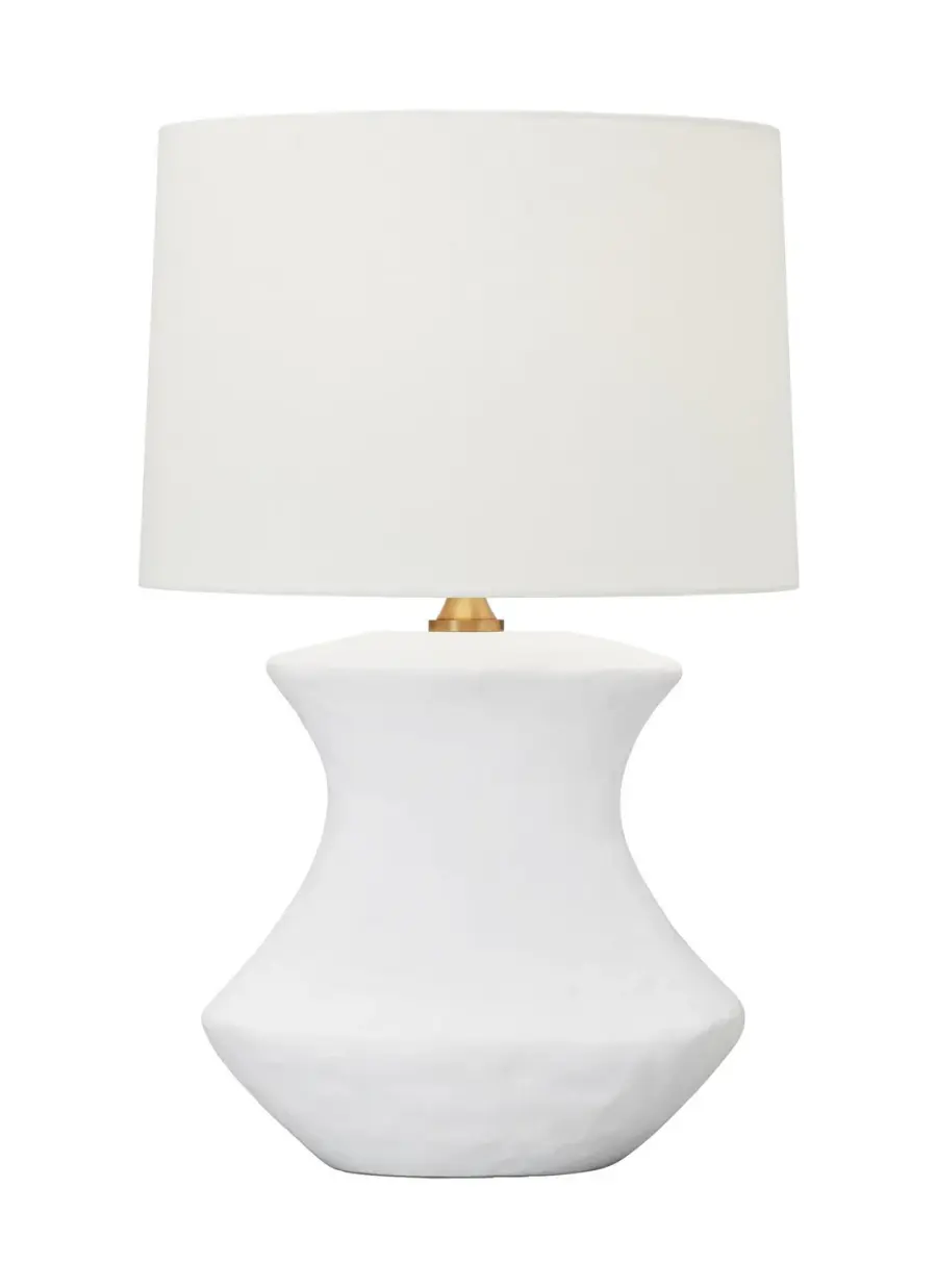Bone Table Lamp in Matte White Ceramic