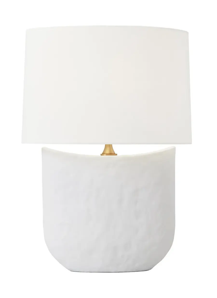 Cenotes One Light Table Lamp in Matte White Ceramic
