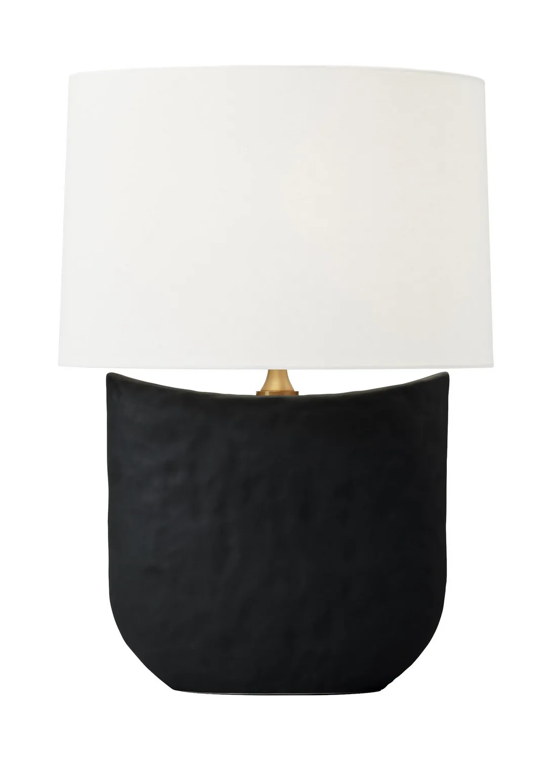 Cenotes One Light Table Lamp in Rough Black Ceramic