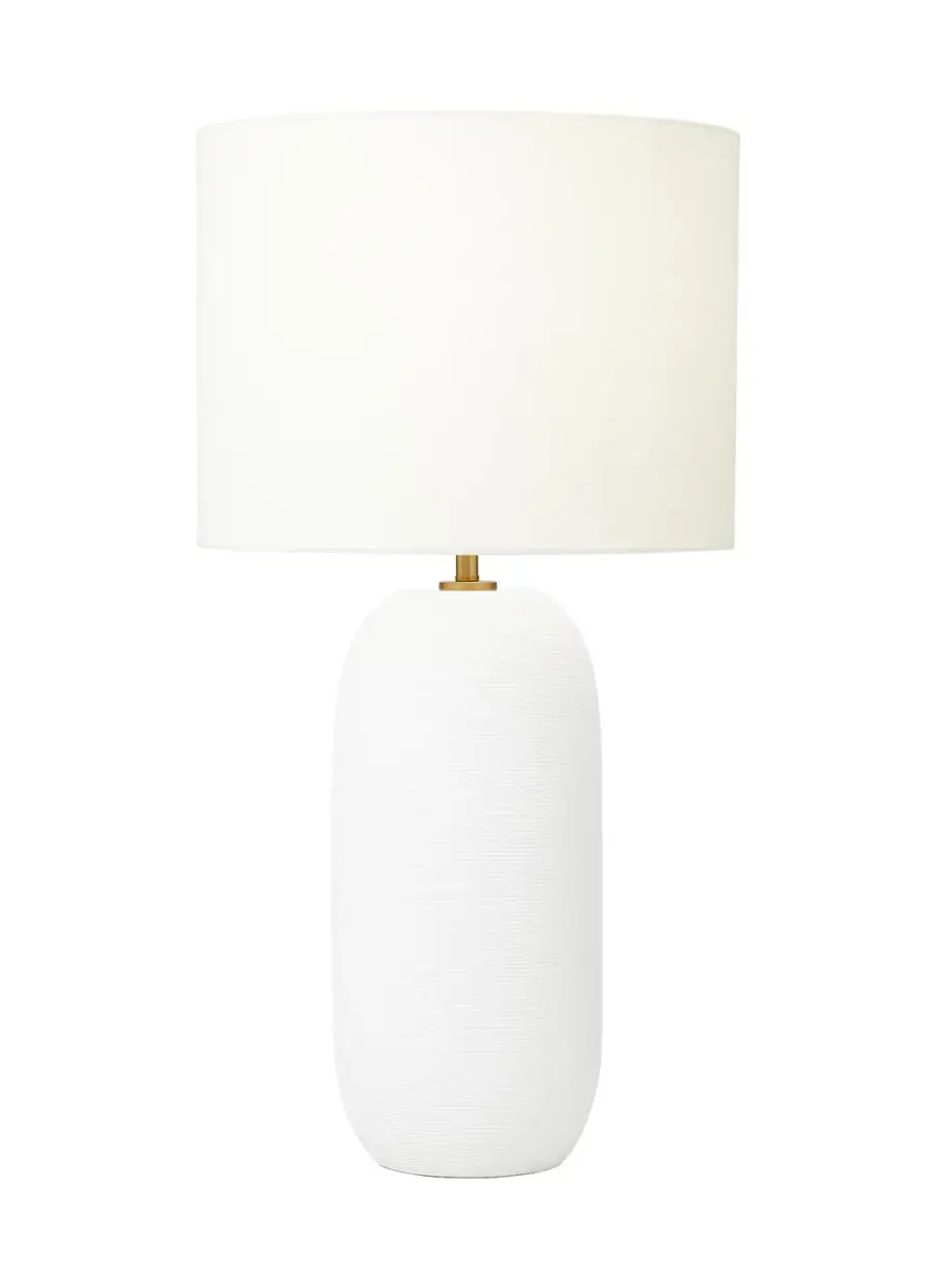 Fanny One Light Table Lamp in Matte White Ceramic