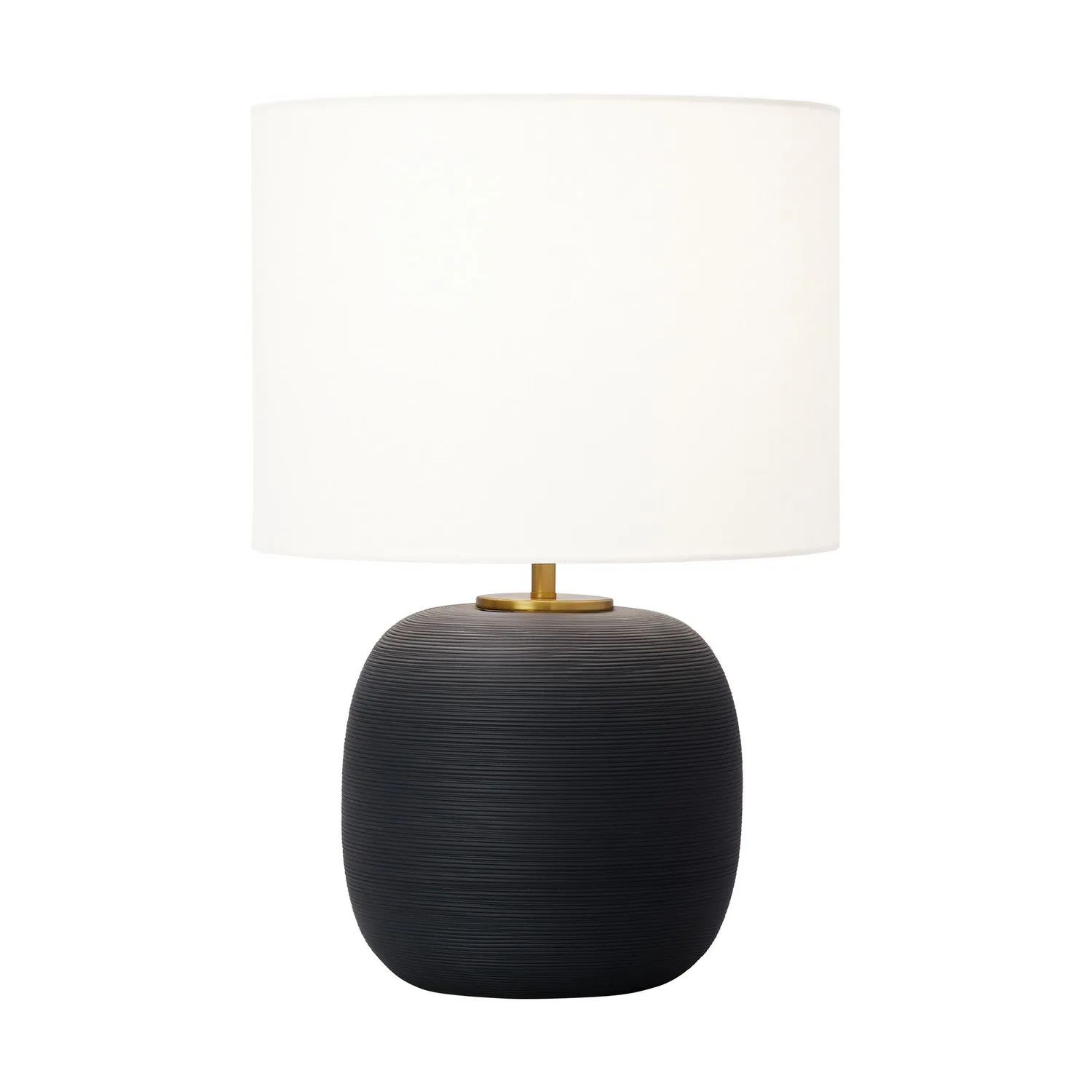 Fanny One Light Table Lamp in Rough Black Ceramic