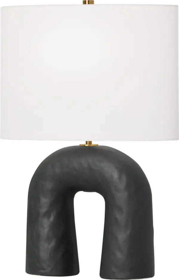Aura Small Table Lamp in Matte White Ceramic - Image 3