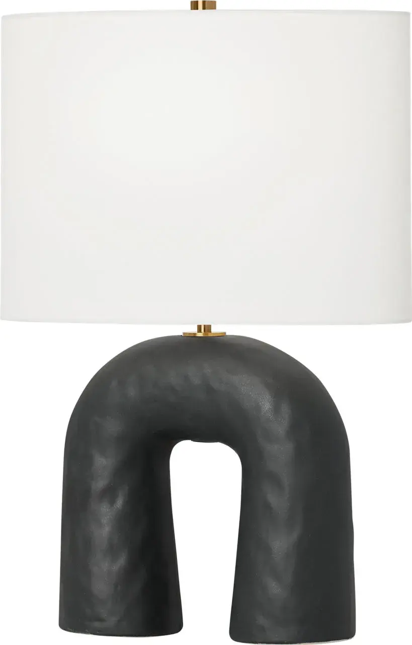 Aura Small Table Lamp in Matte White Ceramic - Image 3
