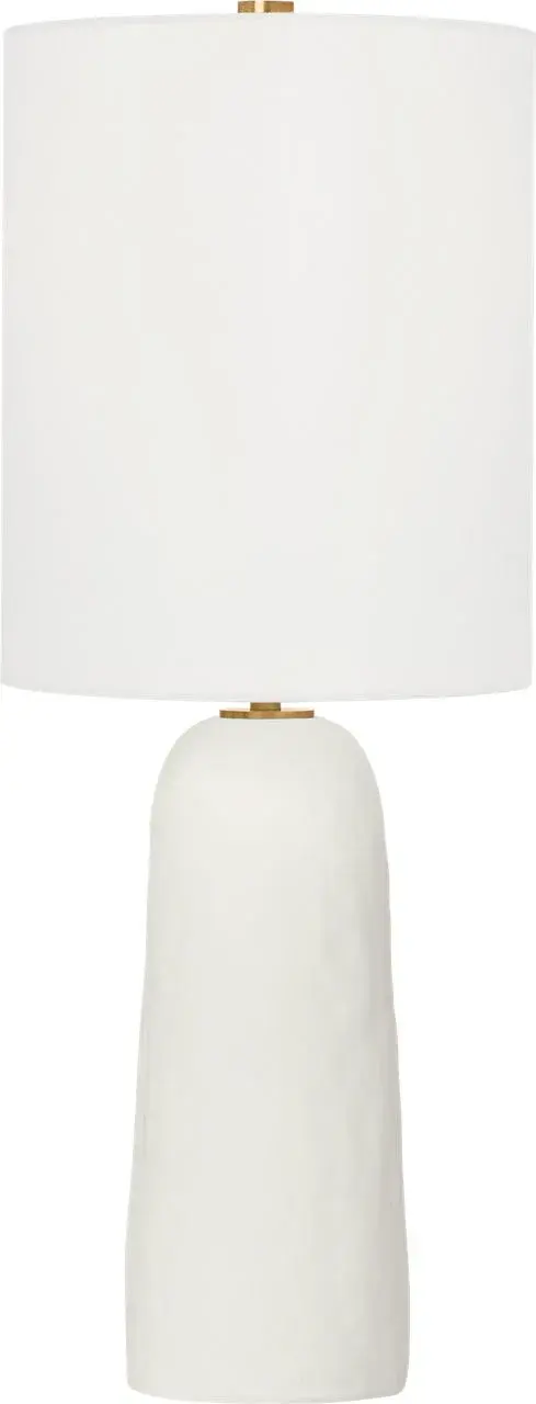 Aura Small Table Lamp in Matte White Ceramic - Image 4