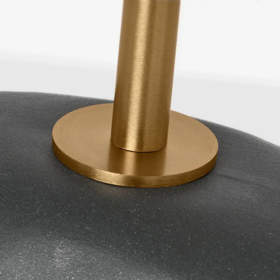 Aura Small Table Lamp in Rough Black Ceramic - Image 5