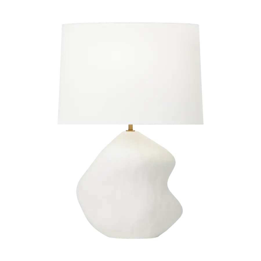 Broxton Medium Table Lamp in Matte White Ceramic - Image 1