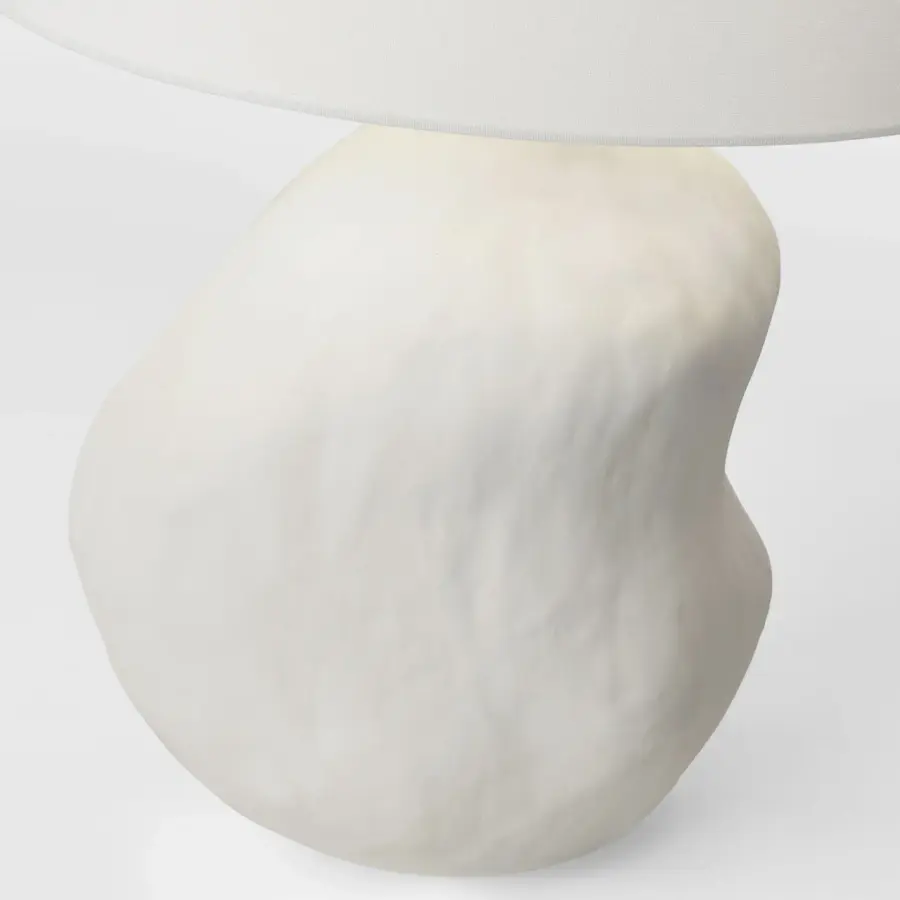 Broxton Medium Table Lamp in Matte White Ceramic - Image 4