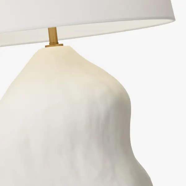 Broxton Medium Table Lamp in Matte White Ceramic - Image 5