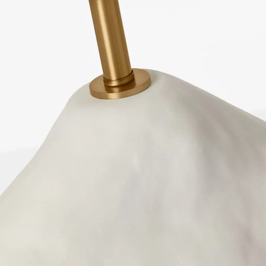 Broxton Medium Table Lamp in Matte White Ceramic - Image 6