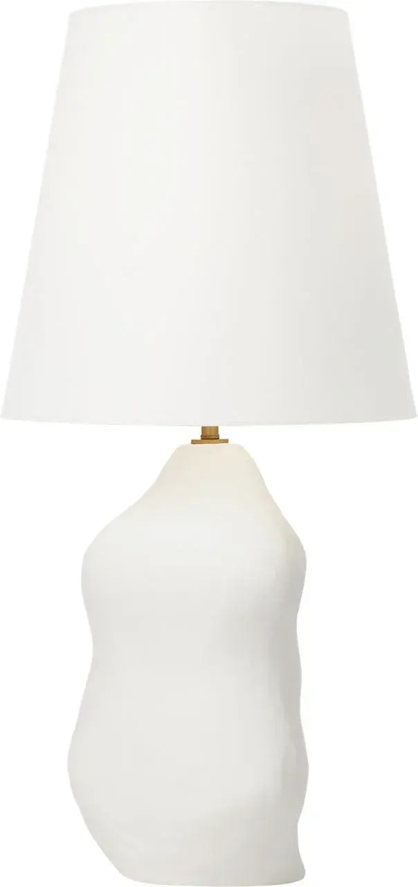 Broxton Medium Table Lamp in Rough Black Ceramic - Image 2