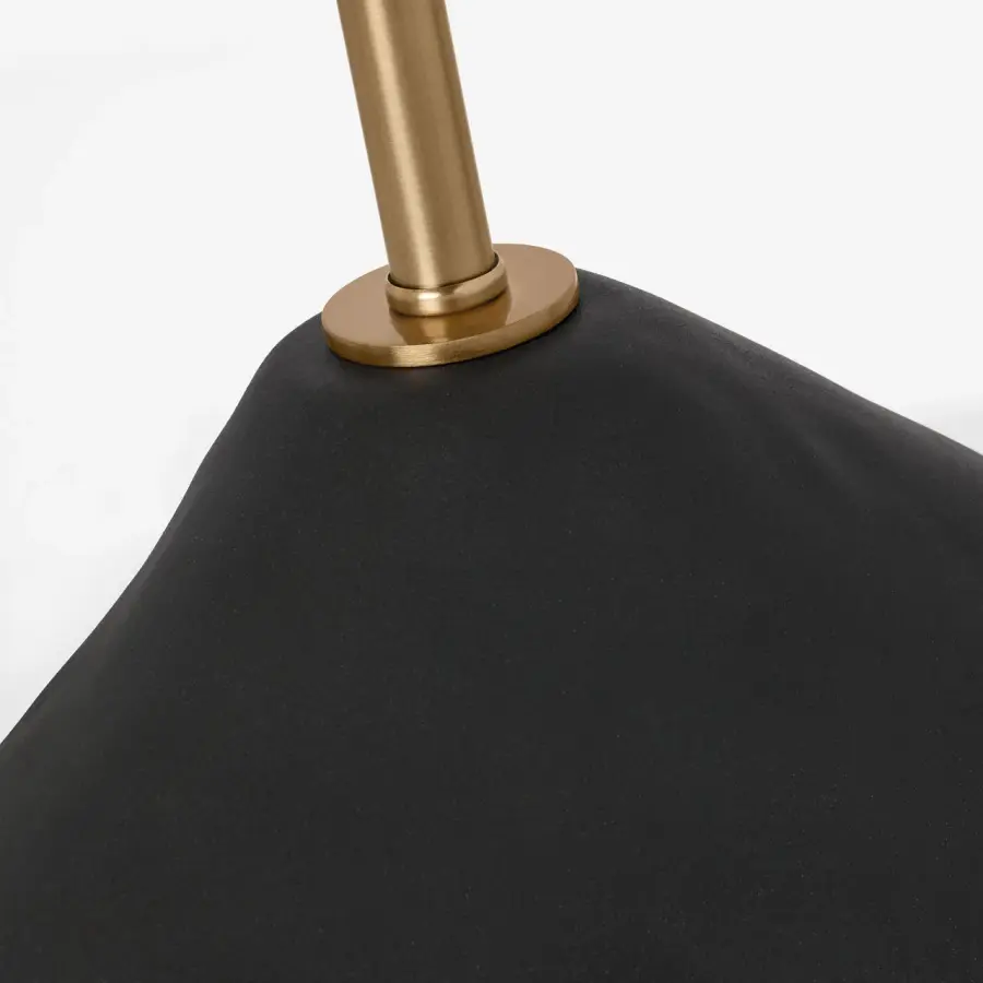 Broxton Medium Table Lamp in Rough Black Ceramic - Image 5