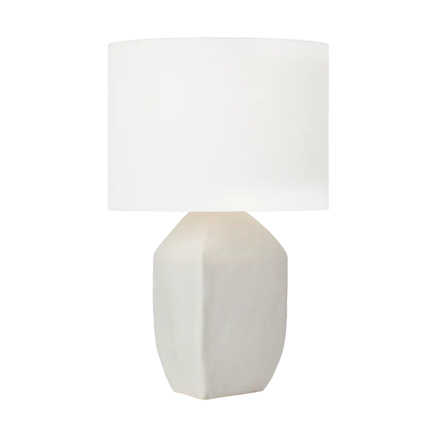 Sybert Medium Table Lamp in Matte White Ceramic - Image 1