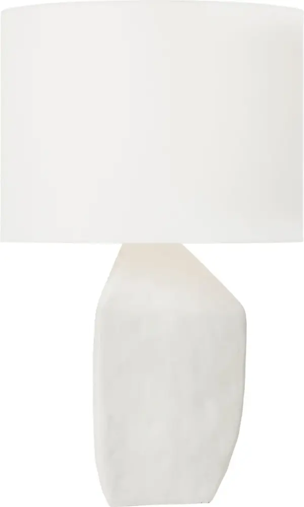 Sybert Medium Table Lamp in Matte White Ceramic - Image 3