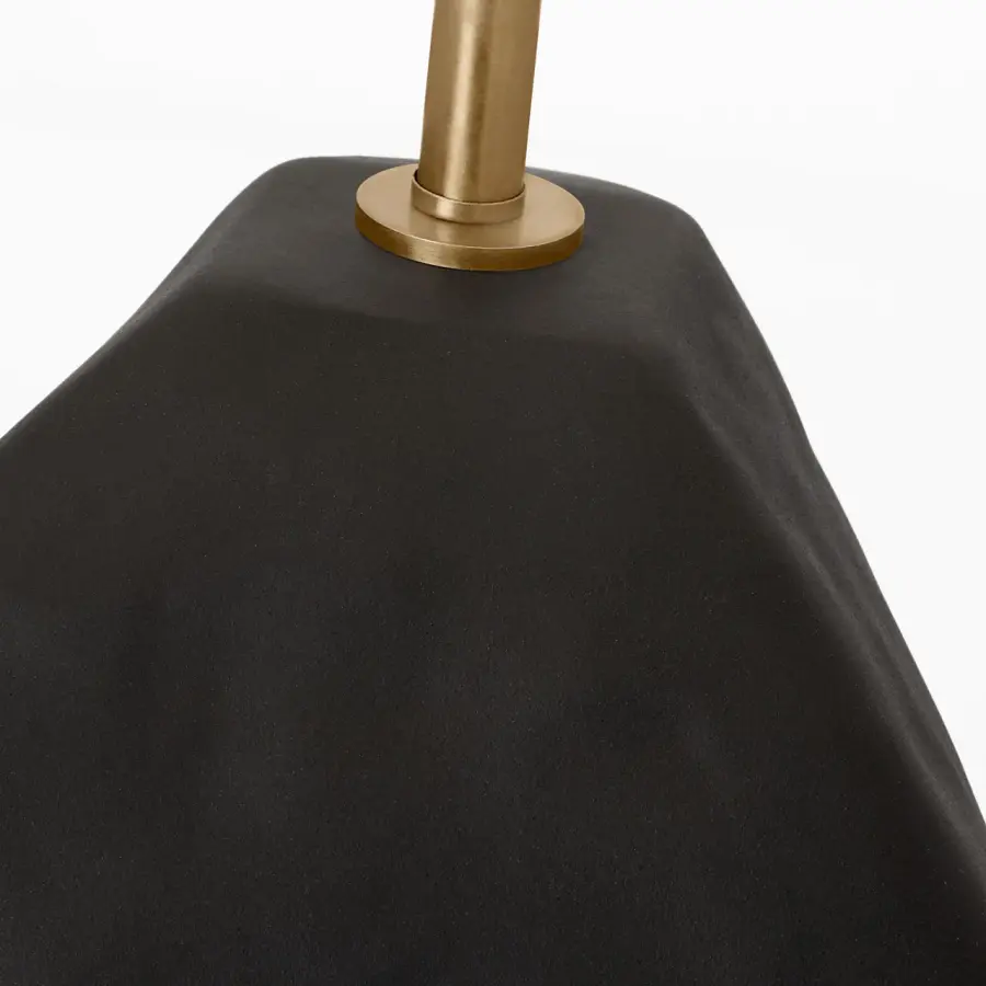 Sybert Medium Table Lamp in Rough Black Ceramic - Image 4