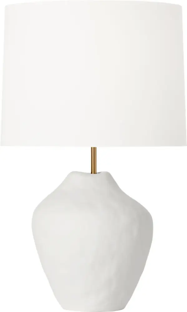 Cadley Medium Table Lamp in Matte White Ceramic - Image 3