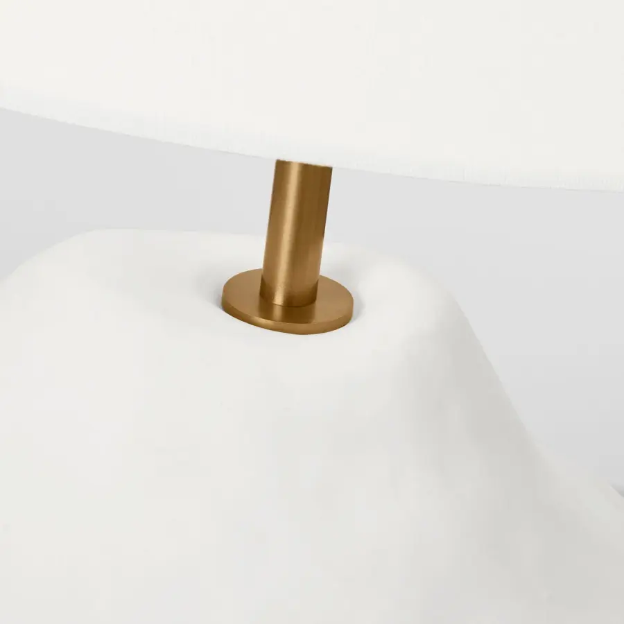 Cadley Medium Table Lamp in Matte White Ceramic - Image 6